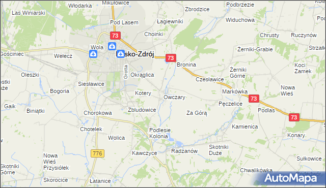 mapa Owczary gmina Busko-Zdrój, Owczary gmina Busko-Zdrój na mapie Targeo