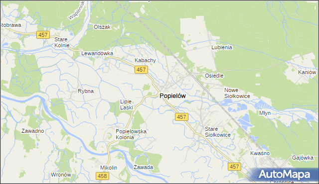 mapa Popielów powiat opolski, Popielów powiat opolski na mapie Targeo