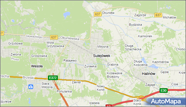 mapa Sulejówek, Sulejówek na mapie Targeo