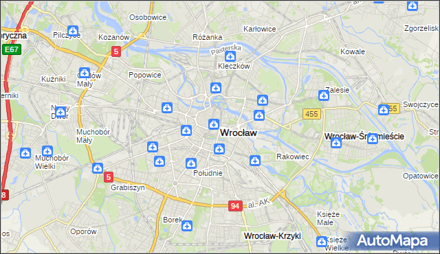 mapa Wrocławia, Wrocław na mapie Targeo