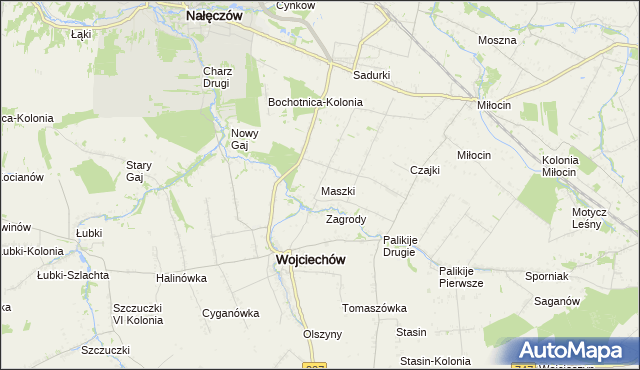 mapa Maszki, Maszki na mapie Targeo