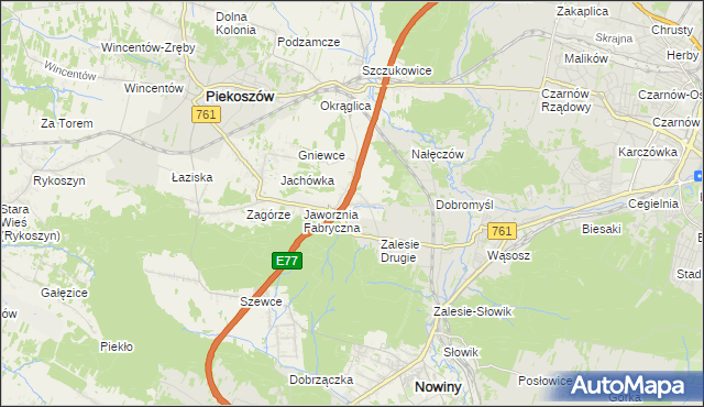 mapa Janów gmina Piekoszów, Janów gmina Piekoszów na mapie Targeo