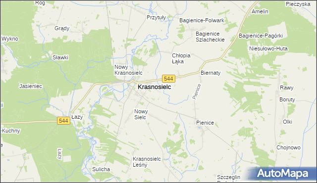 mapa Wymysły gmina Krasnosielc, Wymysły gmina Krasnosielc na mapie Targeo