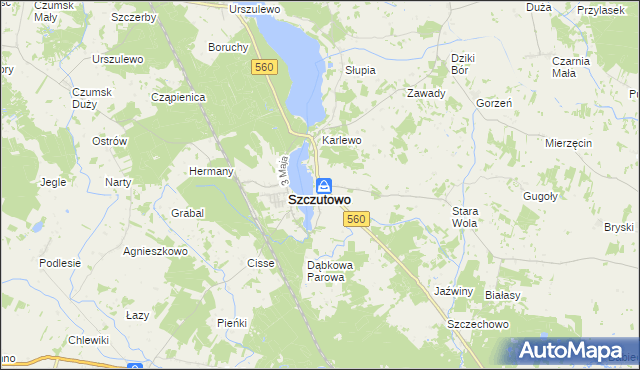 mapa Blizno gmina Szczutowo, Blizno gmina Szczutowo na mapie Targeo