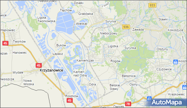 mapa Bluszczów, Bluszczów na mapie Targeo