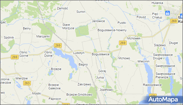 mapa Bogusławice gmina Babiak, Bogusławice gmina Babiak na mapie Targeo