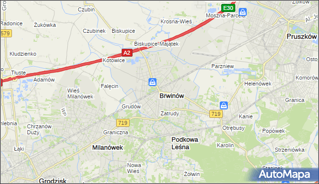 mapa Brwinów, Brwinów na mapie Targeo