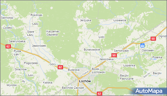 mapa Burakowskie, Burakowskie na mapie Targeo