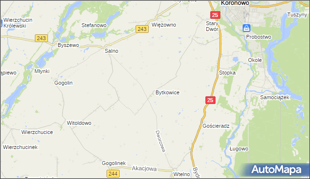 mapa Bytkowice, Bytkowice na mapie Targeo