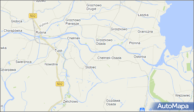 mapa Chełmek-Osada, Chełmek-Osada na mapie Targeo