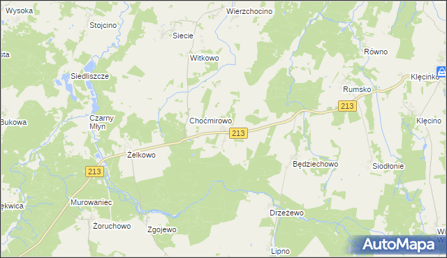 mapa Choćmirówko, Choćmirówko na mapie Targeo