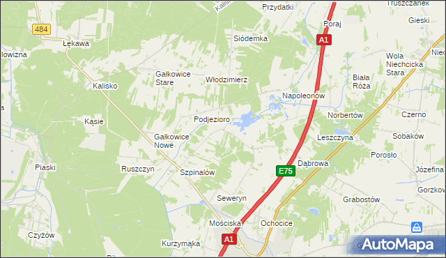 mapa Danielów, Danielów na mapie Targeo