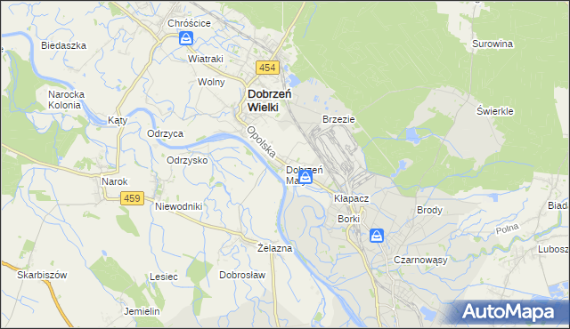 mapa Dobrzeń Mały, Dobrzeń Mały na mapie Targeo