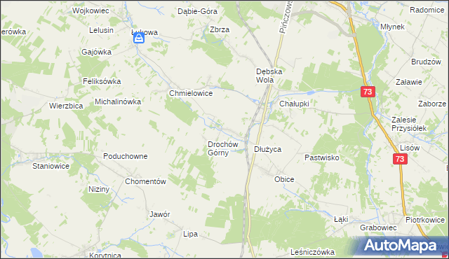 mapa Drochów Dolny, Drochów Dolny na mapie Targeo
