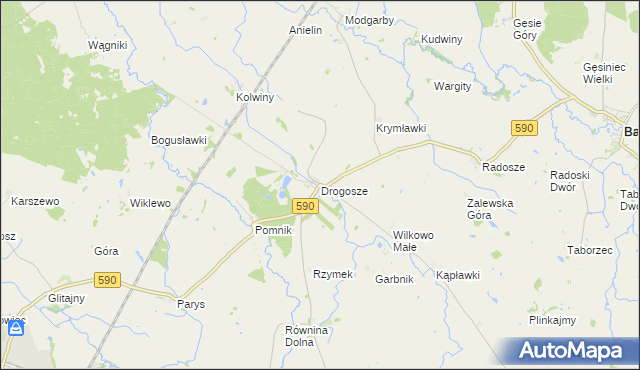 mapa Drogosze, Drogosze na mapie Targeo