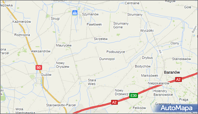 mapa Duninopol, Duninopol na mapie Targeo