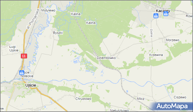 mapa Dziembówko, Dziembówko na mapie Targeo