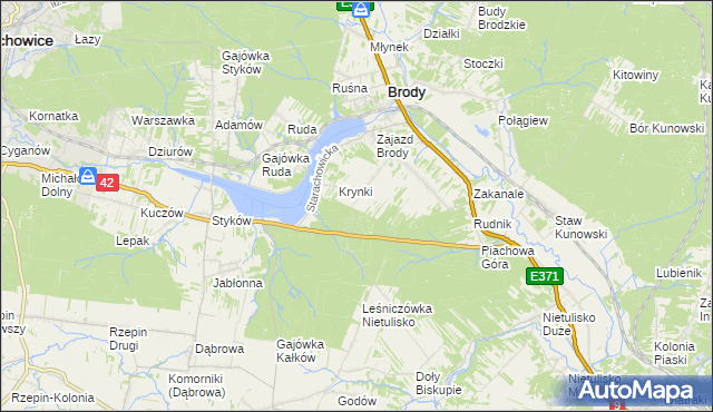 mapa Gajówka Krynki, Gajówka Krynki na mapie Targeo