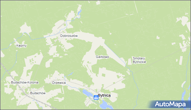 mapa Garbowo gmina Bytnica, Garbowo gmina Bytnica na mapie Targeo