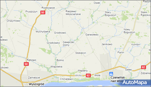 mapa Gawarzec Górny, Gawarzec Górny na mapie Targeo