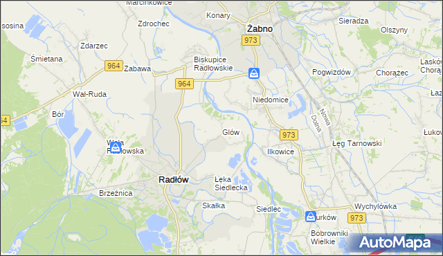 mapa Glów, Glów na mapie Targeo