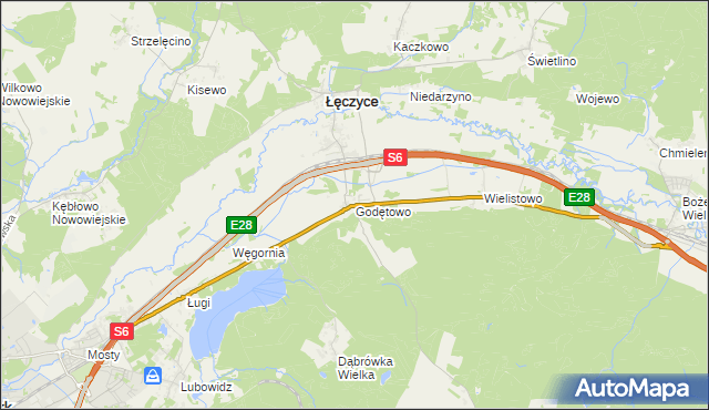 mapa Godętowo, Godętowo na mapie Targeo