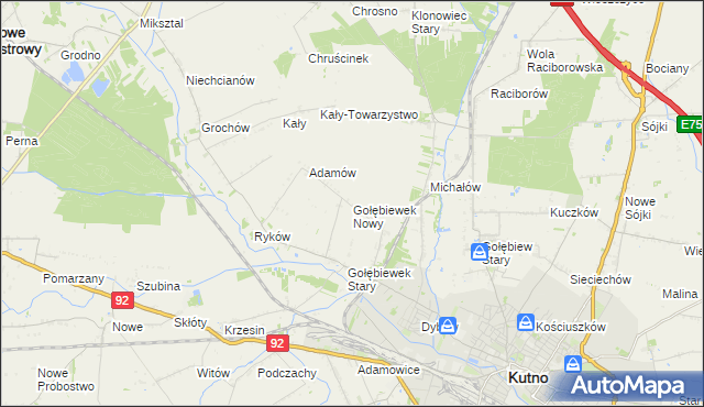 mapa Gołębiewek Nowy, Gołębiewek Nowy na mapie Targeo