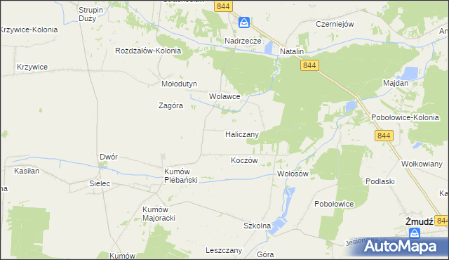 mapa Haliczany, Haliczany na mapie Targeo