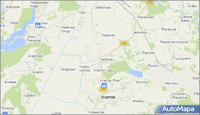 mapa Jabłków, Jabłków na mapie Targeo