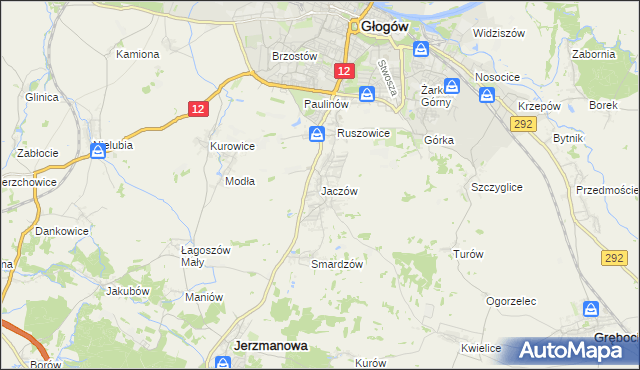 mapa Jaczów, Jaczów na mapie Targeo