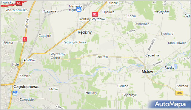 mapa Jaskrów, Jaskrów na mapie Targeo