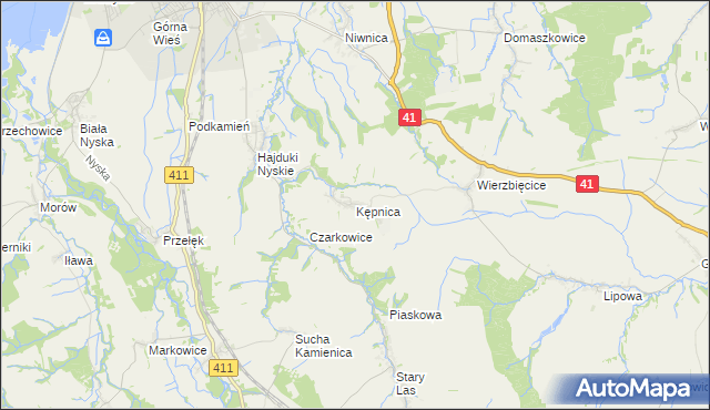 mapa Kępnica, Kępnica na mapie Targeo