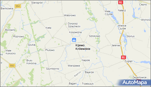 mapa Kijewo Królewskie, Kijewo Królewskie na mapie Targeo