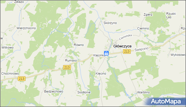 mapa Klęcinko, Klęcinko na mapie Targeo
