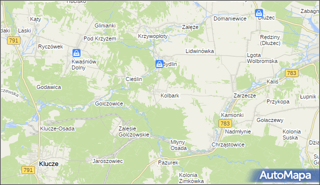 mapa Kolbark, Kolbark na mapie Targeo