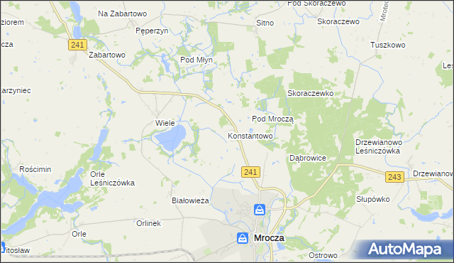 mapa Konstantowo gmina Mrocza, Konstantowo gmina Mrocza na mapie Targeo