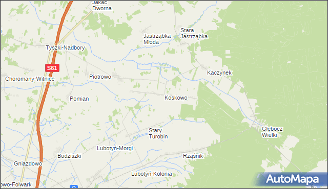 mapa Koskowo, Koskowo na mapie Targeo