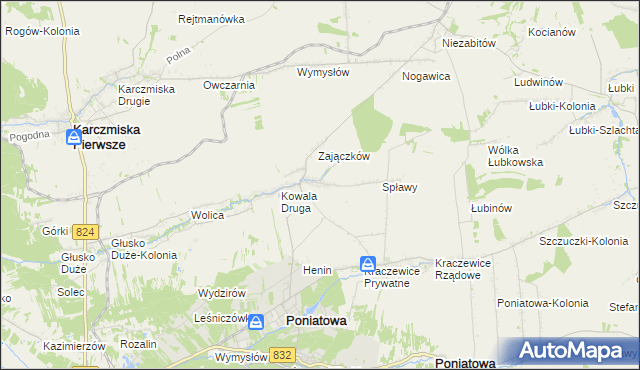 mapa Kowala Pierwsza, Kowala Pierwsza na mapie Targeo