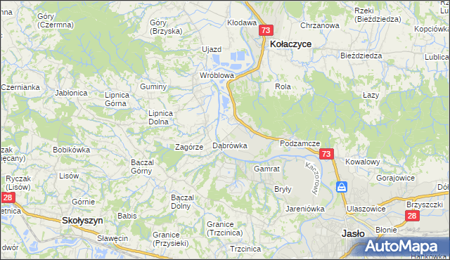 mapa Krajowice, Krajowice na mapie Targeo