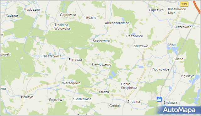 mapa Łazarzowice, Łazarzowice na mapie Targeo