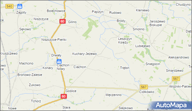 mapa Leszczyn Szlachecki, Leszczyn Szlachecki na mapie Targeo