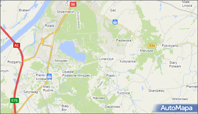 mapa Linarczyk, Linarczyk na mapie Targeo