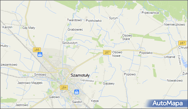 mapa Ludwikowo gmina Szamotuły, Ludwikowo gmina Szamotuły na mapie Targeo