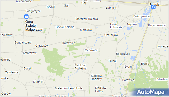 mapa Mchowice, Mchowice na mapie Targeo