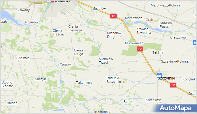 mapa Michałów Trzeci, Michałów Trzeci na mapie Targeo