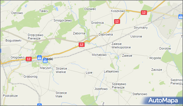 mapa Michałowo gmina Piaski, Michałowo gmina Piaski na mapie Targeo