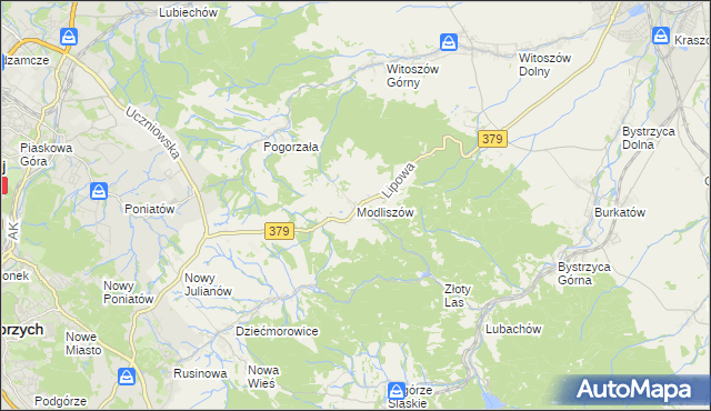 mapa Modliszów, Modliszów na mapie Targeo