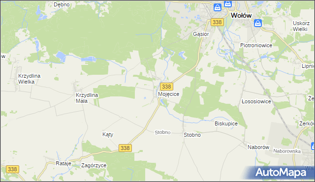 mapa Mojęcice, Mojęcice na mapie Targeo