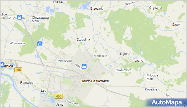 mapa Mościsko gmina Jelcz-Laskowice, Mościsko gmina Jelcz-Laskowice na mapie Targeo