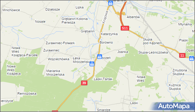 mapa Mroczeń, Mroczeń na mapie Targeo